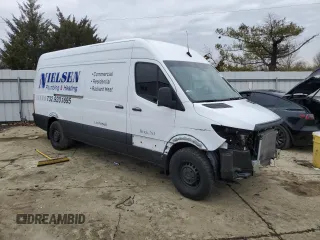 2023 Mercedes-Benz Sprinter Cargo with VIN W1Y4NCHY6PT123577, listed as a Copart auction lot 87227874 with Not Provided miles and Salvage Title. Bid and sale history available at carsss.com. Image 4.