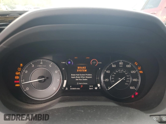 2020 Acura RDX w/Technology Pkg with VIN 5J8TC2H50LL010984, listed as a Copart auction lot 68770414 with 45,805 mi miles and Salvage Title. Bid and sale history available at carsss.com. Image 9.