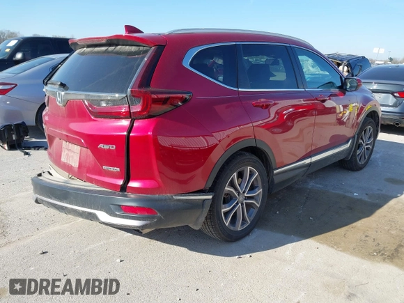 2022 Honda CR-V Touring with VIN 7FARW2H97NE013653, listed as a IAAI auction lot 41884500 with 53,195 mi miles. Bid and sale history available at carsss.com. Image 4.