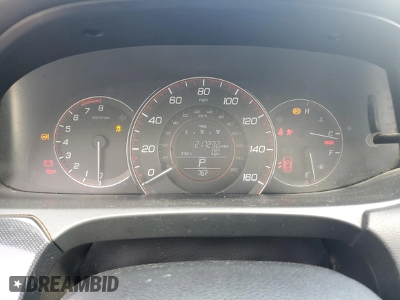 2014 Honda Accord Sport with VIN 1HGCR2F51EA019371, listed as a Copart auction lot 57385995 with 217,232 mi miles and Clean Title. Bid and sale history available at DreamBid. Image 9.