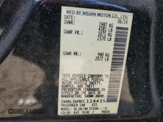 2015 Nissan Altima SL с VIN 1N4BL3AP8FC114435, выставлен на аукционе Copart как лот 52877635 с пробегом 68 703 миль миль и Списание • Salvage title. История ставок и продаж доступна на DreamBid. Изображение 14.