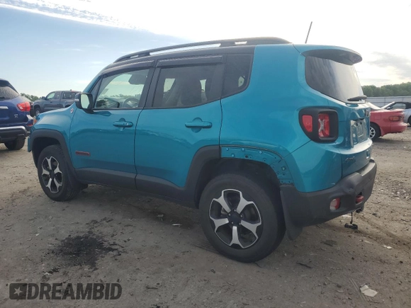 2021 Jeep Renegade Trailhawk z VIN ZACNJDC10MPN36104, wystawiony jako Copart lot #56463785 z przebiegiem 36 114 mil mil oraz Szkoda całkowita • Salvage title. Historia ofert i sprzedaży dostępna na DreamBid. Obrazek 2.