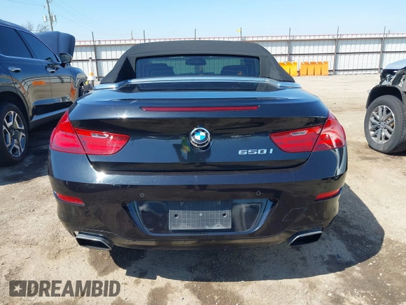 2012 BMW 6 Series 650i with VIN WBALZ3C53CC397604, listed as a IAAI auction lot 41881996 with 96,175 mi miles and . Bid and sale history available at carsss.com. Image 16.