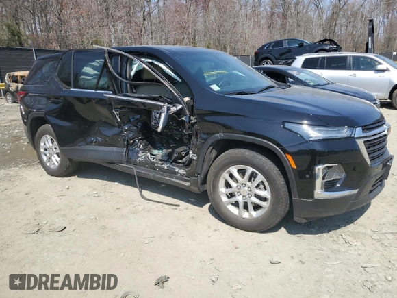 2023 Chevrolet Traverse LS with VIN 1GNERFKW9PJ279511, listed as a Copart auction lot 49934445 with 11,708 mi miles and Salvage title. Bid and sale history available at DreamBid. Image 4.
