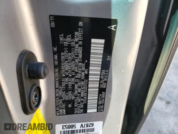 2012 Toyota Sienna LE with VIN 5TDJK3DC1CS031232, listed as a Copart auction lot 48513715 with 214,353 mi miles and Salvage Title. Bid and sale history available at carsss.com. Image 15.