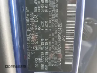2023 Kia EV6 GT with VIN KNDC5DLE0P5124151, listed as a Copart auction lot 66882303 with 564 mi miles and Salvage Title. Bid and sale history available at carsss.com. Image 13.