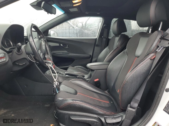 2019 Hyundai Veloster Turbo with VIN KMHTH6AB9KU007500, listed as a Copart auction lot 50174035 with 75,346 mi miles and Salvage Title. Bid and sale history available at carsss.com. Image 7.