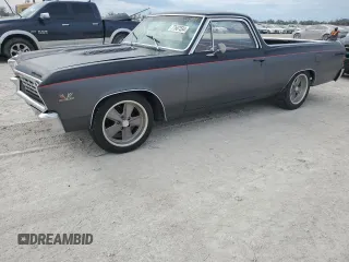 1967 Chevrolet El Camino z VIN 136807Z141189, wystawiony jako Copart lot #77607534 z przebiegiem 15 854 mil mil oraz Szkoda całkowita • Salvage title. Historia ofert i sprzedaży dostępna na DreamBid. Obrazek 1.