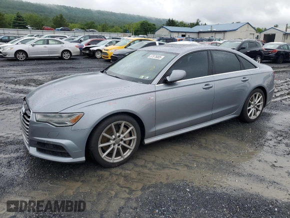 2017 Audi A6 Premium Plus with VIN WAUG8AFC8HN033595, listed as a Copart auction lot 57875005 with 89,026 mi miles and Salvage title. Bid and sale history available at DreamBid. Image 1.