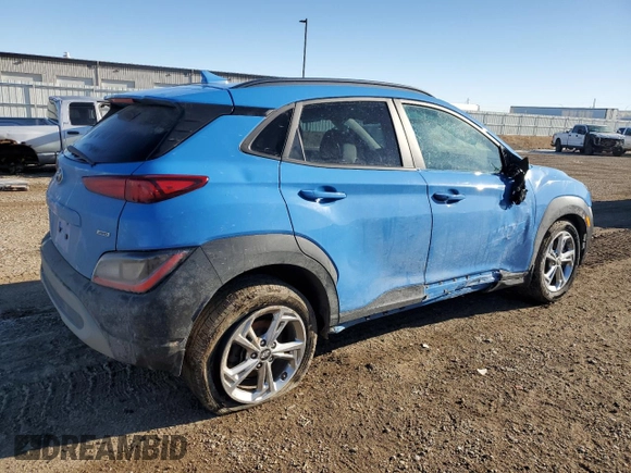 2022 Hyundai Kona SEL with VIN KM8K6CAB8NU922987, listed as a Copart auction lot 43413165 with 44,362 mi miles and Salvage Title. Bid and sale history available at DreamBid. Image 3.