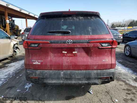 2024 Toyota Grand Highlander Hybrid XLE with VIN 5TDACAB51RS018723, listed as a Copart auction lot 45897355 with 5,977 mi miles and Salvage Title. Bid and sale history available at carsss.com. Image 6.