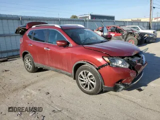 2015 Nissan Rogue SL with VIN 5N1AT2MV9FC902355, listed as a Copart auction lot 47098135 with 97,858 mi miles and Salvage Title. Bid and sale history available at DreamBid. Image 4.