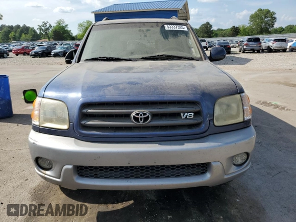 2002 Toyota Sequoia SR5 with VIN 5TDZT34A32S059921, listed as a Copart auction lot 53337395 with 214,776 mi miles and Clean Title. Bid and sale history available at carsss.com. Image 5.