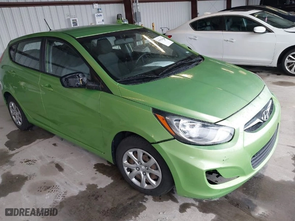 2014 Hyundai Accent GS with VIN KMHCT5AE6EU168619, listed as a IAAI auction lot 41856429 with 227,552 mi miles. Bid and sale history available at carsss.com. Image 1.