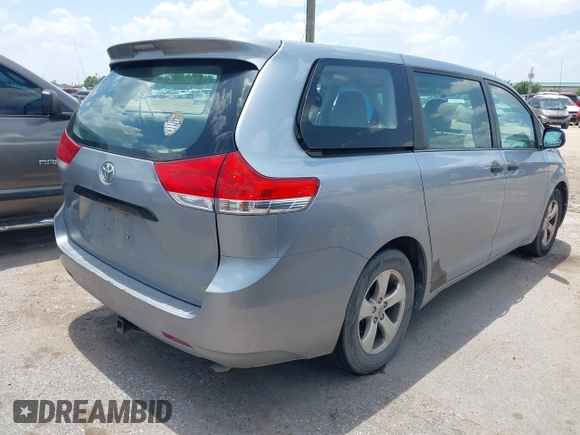 2013 Toyota Sienna L with VIN 5TDZK3DCXDS403672, listed as a IAAI auction lot 42843593 with 178,046 mi miles and . Bid and sale history available at DreamBid. Image 4.
