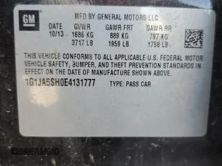 2014 Chevrolet Sonic LS z VIN 1G1JA5SH0E4131777, wystawiony jako Copart lot #65558225 z przebiegiem 136 704 mil mil oraz Szkoda całkowita • Salvage title. Historia ofert i sprzedaży dostępna na DreamBid. Obrazek 12.