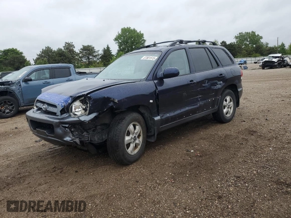 2005 Hyundai Santa Fe GLS with VIN KM8SC13D55U975111, listed as a Copart auction lot 57801515 with 126,220 mi miles and Salvage title. Bid and sale history available at DreamBid. Image 1.