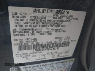 2008 Ford Taurus X SEL with VIN 1FMDK05W18GA44192, listed as a IAAI auction lot 42070829 with 170,588 mi miles and . Bid and sale history available at DreamBid. Image 9.