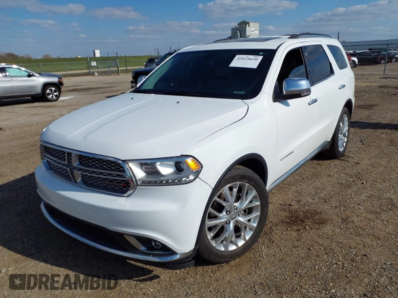 2015 Dodge Durango Citadel с VIN 1C4RDHEG8FC194428, выставлен на аукционе IAAI как лот 42029650 с пробегом 105 394 миль миль и . История ставок и продаж доступна на DreamBid. Изображение 2.