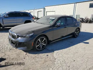 2024 BMW 5 Series 540i xDrive with VIN WBA63FJ00RCS64587, listed as a Copart auction lot 79386694 with 0 mi miles and Salvage Title. Bid and sale history available at carsss.com. Image 1.