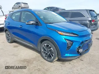 2022 Chevrolet Bolt EUV Premier with VIN 1G1FZ6S0XN4109848, listed as a IAAI auction lot 41825779 with 20,496 mi miles. Bid and sale history available at carsss.com. Image 1.