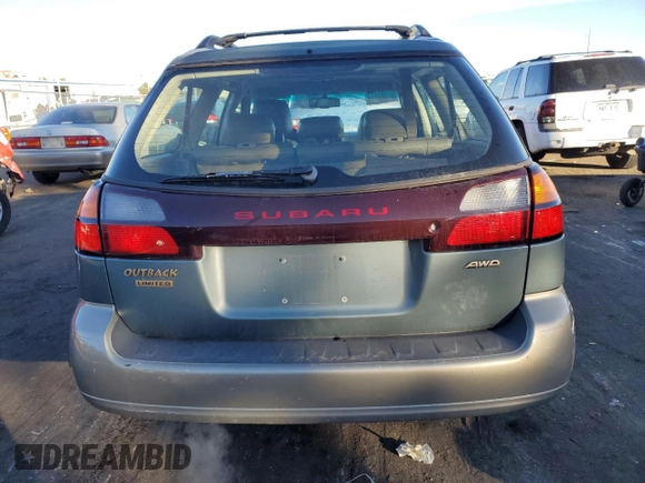 2002 Subaru Legacy Outback Limited with VIN 4S3BH686527652037, listed as a Copart auction lot 83311474 with 212,548 mi miles and Salvage title. Bid and sale history available at DreamBid. Image 6.