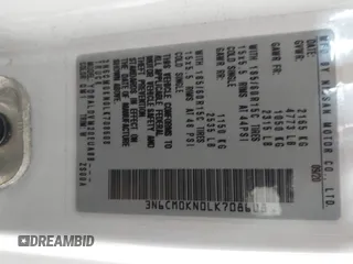 2020 Nissan NV200 SV с VIN 3N6CM0KN0LK708608, выставлен на аукционе IAAI как лот 41971708 с пробегом 43 495 миль миль и . История ставок и продаж доступна на DreamBid. Изображение 9.