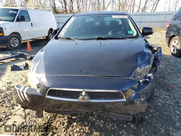 2010 Mitsubishi Lancer GTS with VIN JA32U8FW8AU031934, listed as a Copart auction lot 51247365 with 122,500 mi miles and Salvage Title. Bid and sale history available at carsss.com. Image 5.