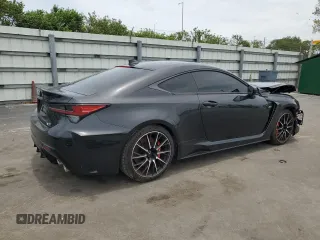2023 Lexus RC F with VIN JTHDP5BC9P5008837, listed as a Copart auction lot 63483635 with 5,908 mi miles and Salvage title. Bid and sale history available at DreamBid. Image 3.