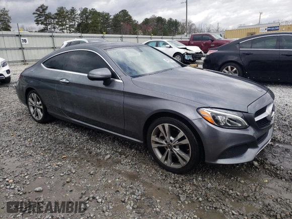 2018 Mercedes-Benz C 300 with VIN WDDWJ4KB3JF722371, listed as a Copart auction lot 47525335 with 62,940 mi miles and Salvage title. Bid and sale history available at DreamBid. Image 4.