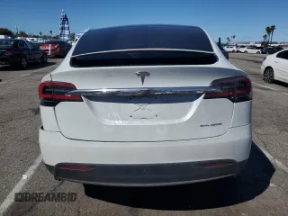2020 Tesla Model X Long Range with VIN 5YJXCAE26LF270135, listed as a Copart auction lot 49711735 with Not Provided miles and Salvage Title. Bid and sale history available at carsss.com. Image 6.