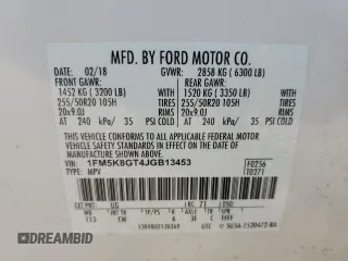 2018 Ford Explorer Sport with VIN 1FM5K8GT4JGB13453, listed as a Copart auction lot 56945725 with 108,371 mi miles and Salvage title. Bid and sale history available at DreamBid. Image 13.