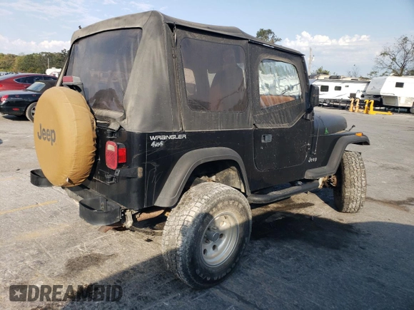 1995 Jeep Wrangler S with VIN 1J4FY19P0SP266468, listed as a Copart auction lot 74011814 with 269,912 mi miles and Salvage Title. Bid and sale history available at carsss.com. Image 3.