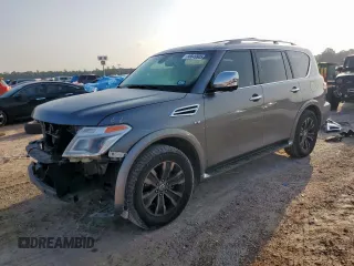 2017 Nissan Armada Platinum with VIN JN8AY2NFXH9302719, listed as a Copart auction lot 58849905 with 153,877 mi miles and Salvage title. Bid and sale history available at DreamBid. Image 1.