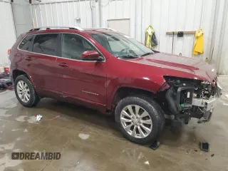 2018 Jeep Cherokee Overland with VIN 1C4PJMJXXJD617222, listed as a Copart auction lot 52100155 with 110,771 mi miles and Clean title. Bid and sale history available at DreamBid. Image 4.