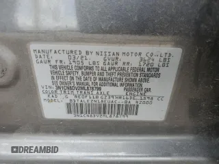 2021 Nissan Versa S with VIN 3N1CN8DV2ML878799, listed as a Copart auction lot 56636755 with 72,466 mi miles and Salvage title. Bid and sale history available at DreamBid. Image 13.