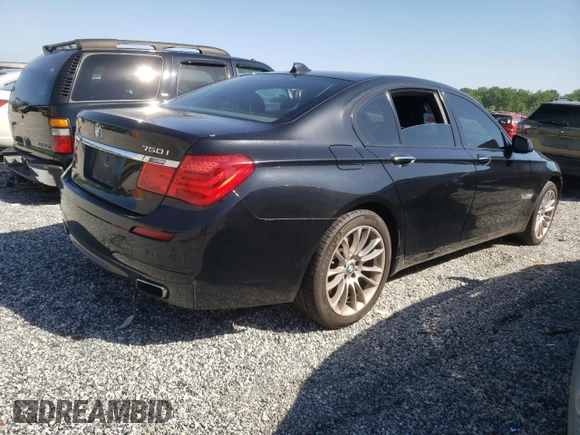 2012 BMW 7 Series 750i with VIN WBAKA8C59CDX01027, listed as a Copart auction lot 57881955 with 171,992 mi miles and Clean title. Bid and sale history available at DreamBid. Image 3.