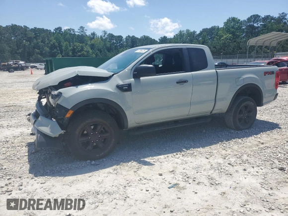 2023 Ford Ranger XL with VIN 1FTER1EH7PLE21058, listed as a Copart auction lot 57785475 with 36,881 mi miles and Salvage title. Bid and sale history available at DreamBid. Image 1.