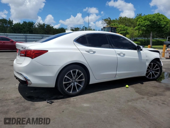 2020 Acura TLX with VIN 19UUB2F38LA006301, listed as a Copart auction lot 60717985 with 59,445 mi miles and Salvage title. Bid and sale history available at DreamBid. Image 3.