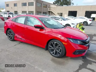 2019 Honda Civic Sport with VIN 2HGFC2F8XKH518773, listed as a IAAI auction lot 41934846 with 140,684 mi miles and . Bid and sale history available at DreamBid. Image 1.