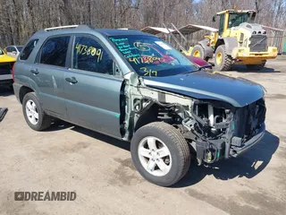 2009 Kia Sportage LX with VIN KNDJF723897635507, listed as a IAAI auction lot 41738092 with 159,850 mi miles. Bid and sale history available at carsss.com. Image 1.
