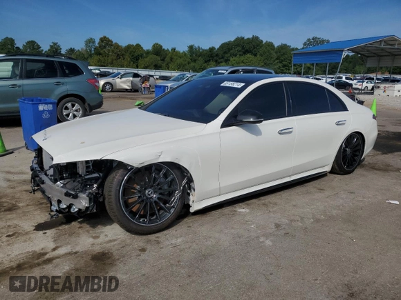 2023 Mercedes-Benz S-Class S 500 with VIN W1K6G6DB3PA223115, listed as a Copart auction lot 69158214 with 4,554 mi miles and Salvage Title. Bid and sale history available at carsss.com. Image 1.