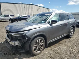 2023 Infiniti QX60 Luxe with VIN 5N1DL1FS2PC370426, listed as a Copart auction lot 57087685 with 14,344 mi miles and Salvage title. Bid and sale history available at DreamBid. Image 1.
