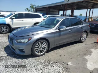 2021 Infiniti Q50 3.0t LUXE with VIN JN1EV7BP4MM704889, listed as a Copart auction lot 52420905 with 43,616 mi miles and Non Repairable. Bid and sale history available at carsss.com. Image 1.