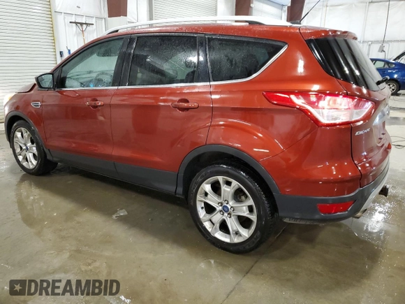2014 Ford Escape Titanium with VIN 1FMCU9J94EUC25357, listed as a Copart auction lot 47595705 with 124,626 mi miles and Salvage Title. Bid and sale history available at DreamBid. Image 2.