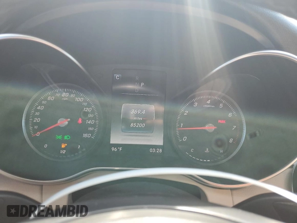 2018 Mercedes-Benz C 300 with VIN 55SWF4JBXJU240593, listed as a Copart auction lot 63388565 with 85,200 mi miles and Salvage title. Bid and sale history available at DreamBid. Image 9.