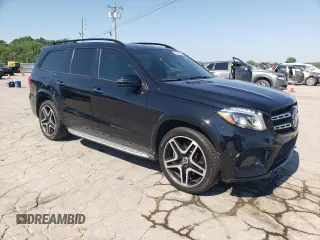 2017 Mercedes-Benz GLS 550 with VIN 4JGDF7DE2HA957424, listed as a Copart auction lot 63464655 with 97,616 mi miles and Salvage title. Bid and sale history available at DreamBid. Image 4.