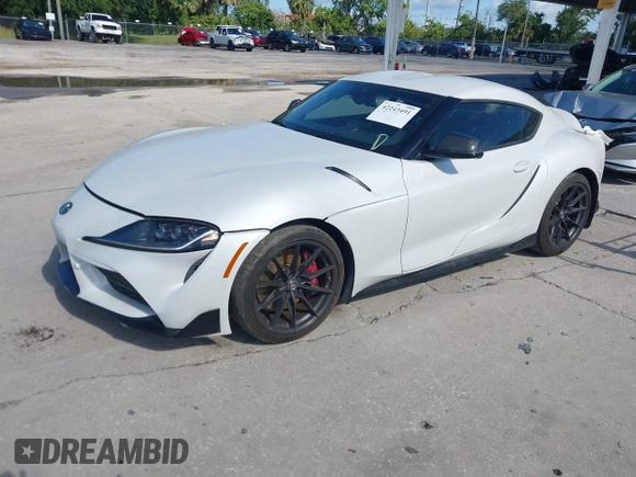 2024 Toyota Supra 3.0 with VIN WZ1DB0G02RW066224, listed as a IAAI auction lot 42243491 with 20,672 mi miles and . Bid and sale history available at DreamBid. Image 2.