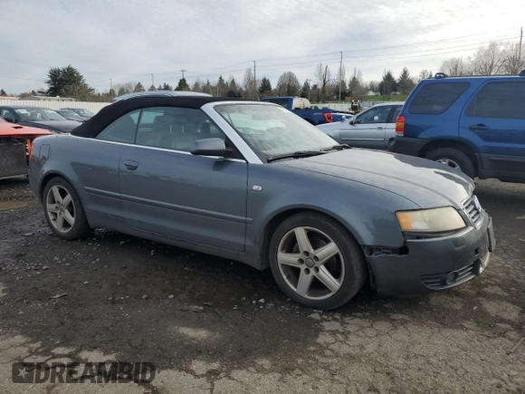 2005 Audi A4 1.8T with VIN WAUAC48H85K004271, listed as a Copart auction lot 46900405 with 186,470 mi miles and Salvage Title. Bid and sale history available at carsss.com. Image 4.