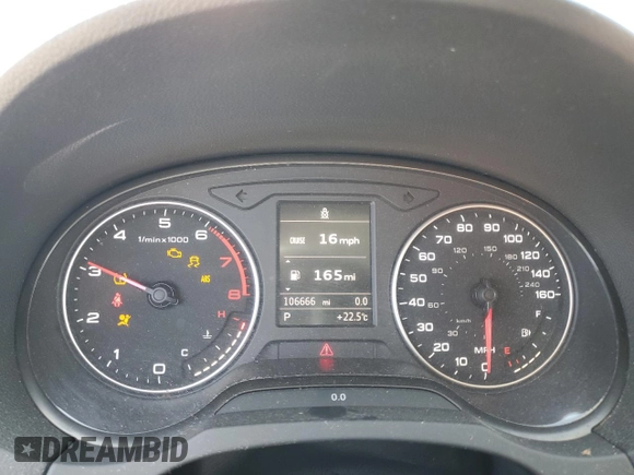 2015 Audi A3 1.8T Premium with VIN WAUACGFF7F1039653, listed as a Copart auction lot 52120215 with 106,666 mi miles and Salvage Title. Bid and sale history available at carsss.com. Image 9.